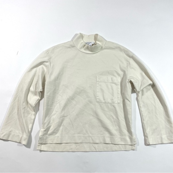 Stateside Softest Fleece Turtleneck Top in Cream Pocket Size XS - Picture 1 of 7